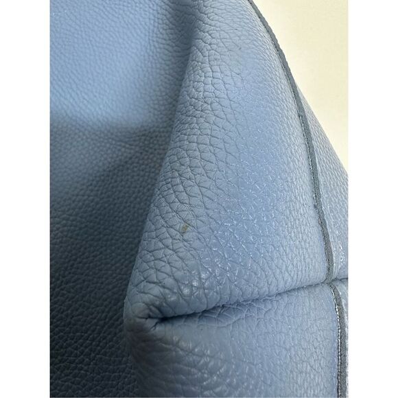 RODAN + FIELDS Blue Leather Purse/Travel Tote Shopper WITH Make-up Bag Pouch - Picture 11 of 16